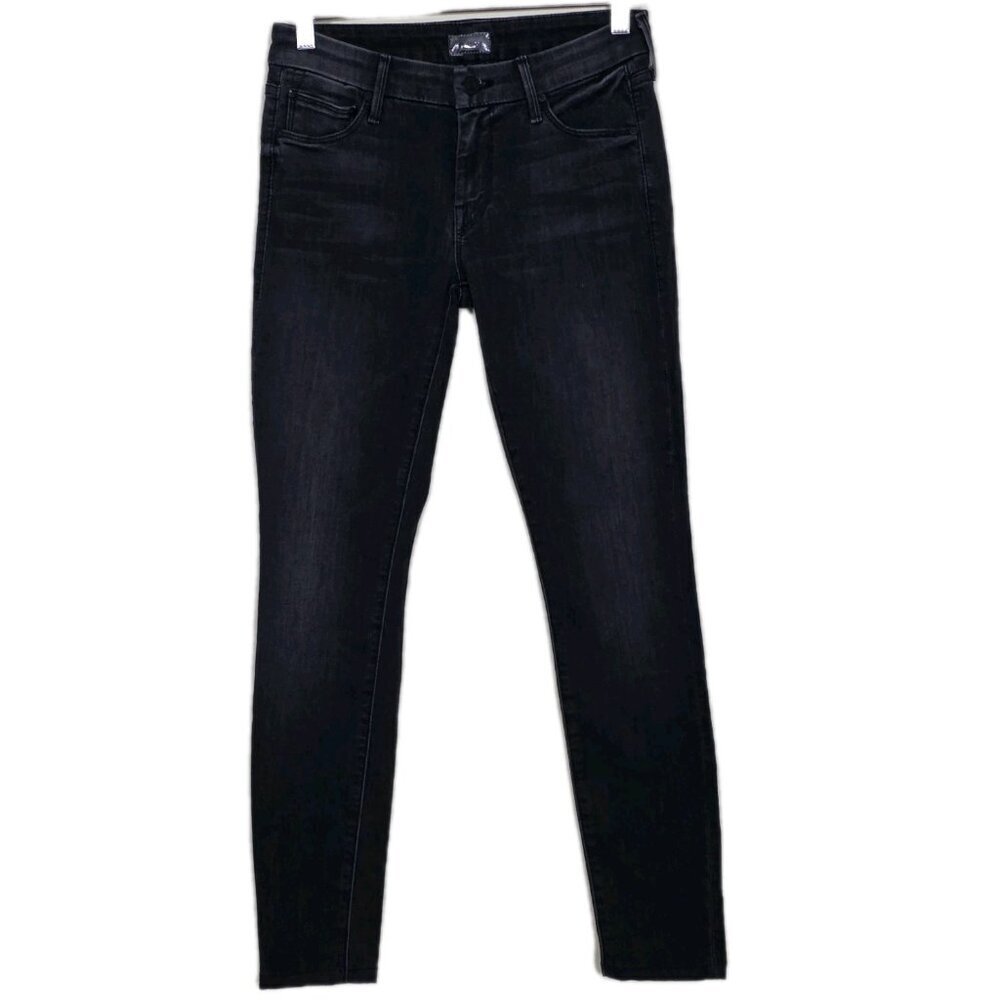 Mother The Looker Jeans Womens 27 Gray Low Rise Skinny Stretch Grunge 1001R-179